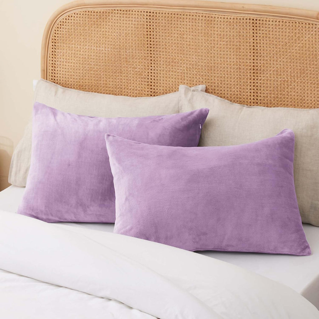 Bedelite Flannel King Size Pillow Cases Set of 2, Super Soft Fleece Pillowcases with Zipper for Bedroom, Sofa, Couch, Luxury Cozy Fuzzy Velv…
