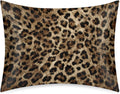 Satin Pillowcase for Hair and Skin, Standard Size Animal Leopard Skin Decorative Pillow Sham with Envelope Closure Pillow Cover for…