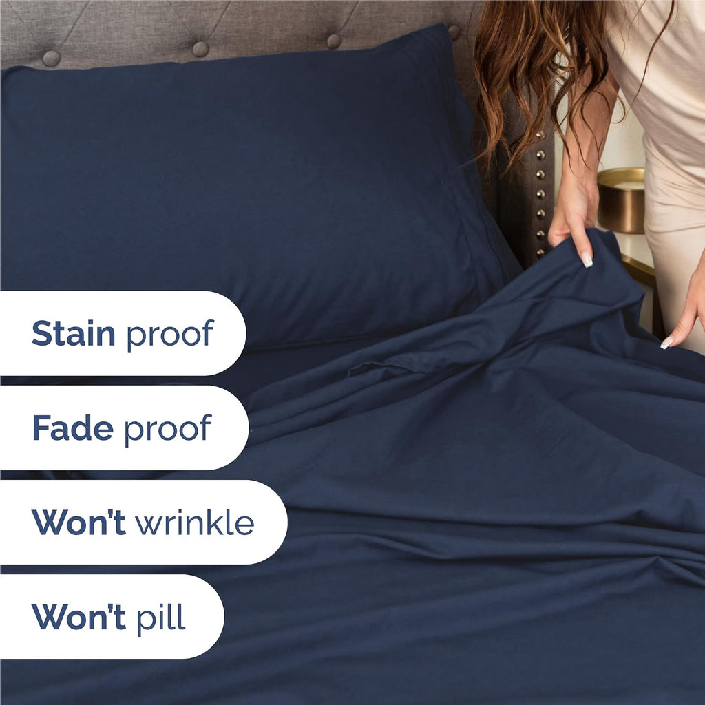 King Size 4 Piece Sheet Set - Comfy Breathable & Cooling Sheets - Hotel Luxury Bed Sheets for Women & Men - Deep Pockets, Easy-Fit, Extra…