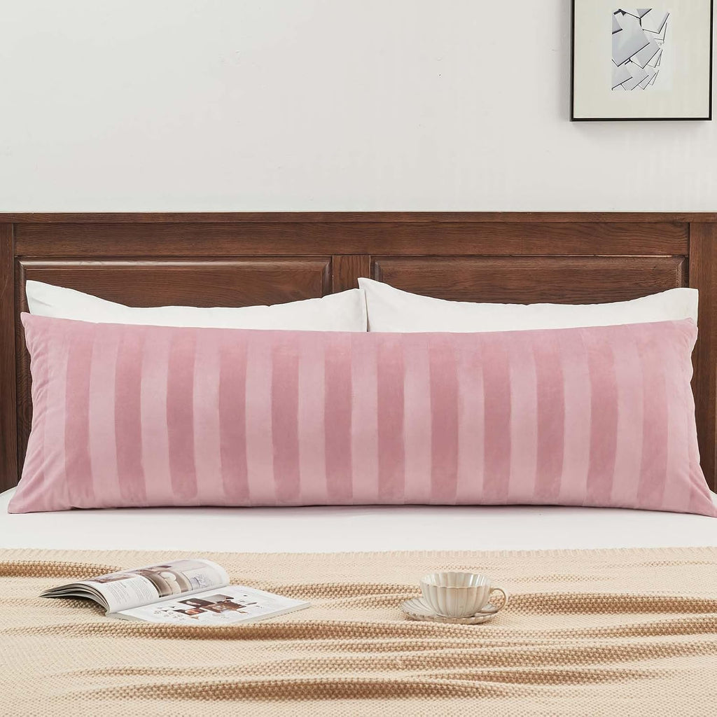 BEDELITE Velvet Body Pillow Cover with Zipper, Soft and Plush 20x54 Long Pillow Case, Velvety Smooth and Cozy Body Pillow Pillowcase for…