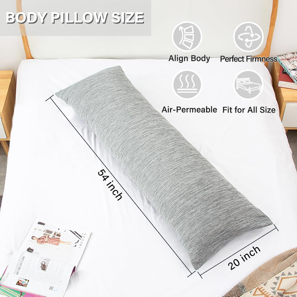 1 MIDDLE ONE Body Pillow, Cooling Memory Foam Body Pillows for Adults Sleeping, Long Pillow for Bed, Big Large Firm Full Body Pillow for…