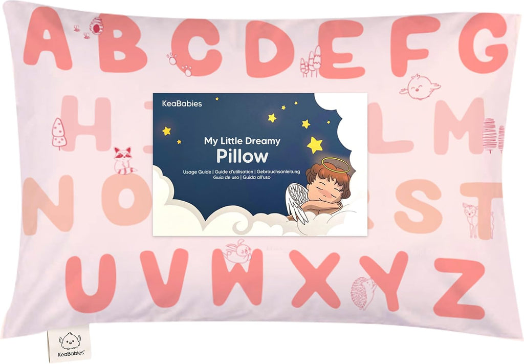 Toddler Pillow with Pillowcase - 13x18 My Little Dreamy Kids Travel Bed Pillows for Sleeping, Organic Cotton Small Pillowcase, Soft &…