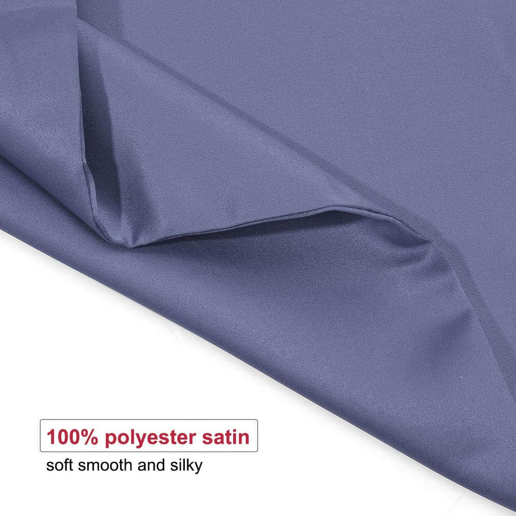 uxcell King Satin Pillowcase with Zipper, Super Soft and Luxury, Silky Pillow Cases Covers Set of 2, 21"x37", Slate Gray