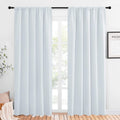 NICETOWN Greyish White Bedroom Curtain Panels - Multi-Function Noise Reducing Performance Window Treatment Thermal Insulated Rod Pocket…