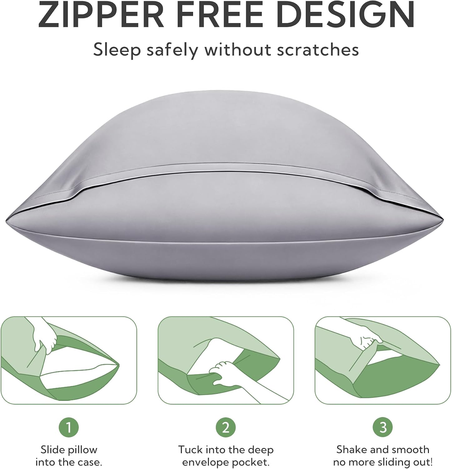 MR&HM Pillow Cases Standard Size, Cooling Pillow Case for Hot Sleepers 20"x26", Breathable & Moisture Wicking, Soft Envelope Pillowcas…