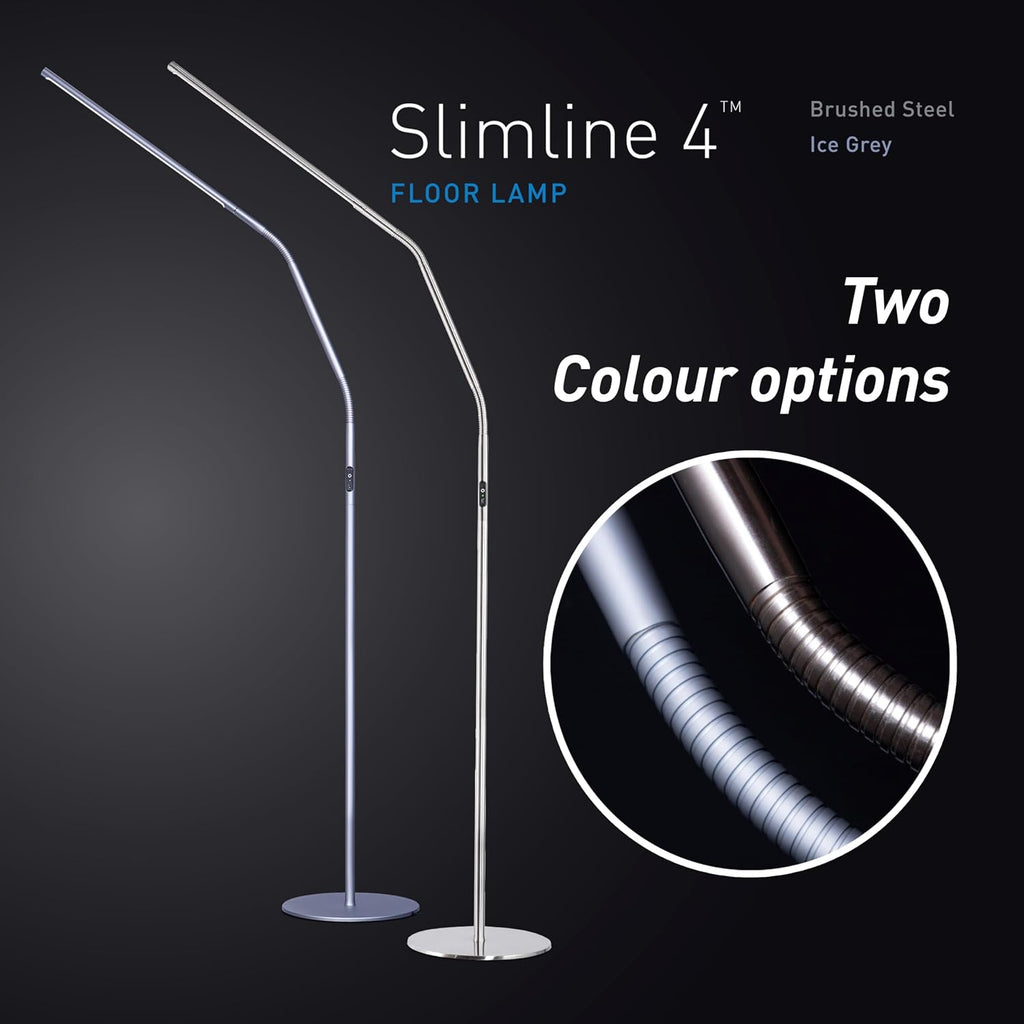 DaylightCompany-USA Daylight line 4 LED Floor Lamp - 6,000K, 3,200 Lux, 4 Brightness Levels, USB-C Port for Fast Charging - Sleek Desig…