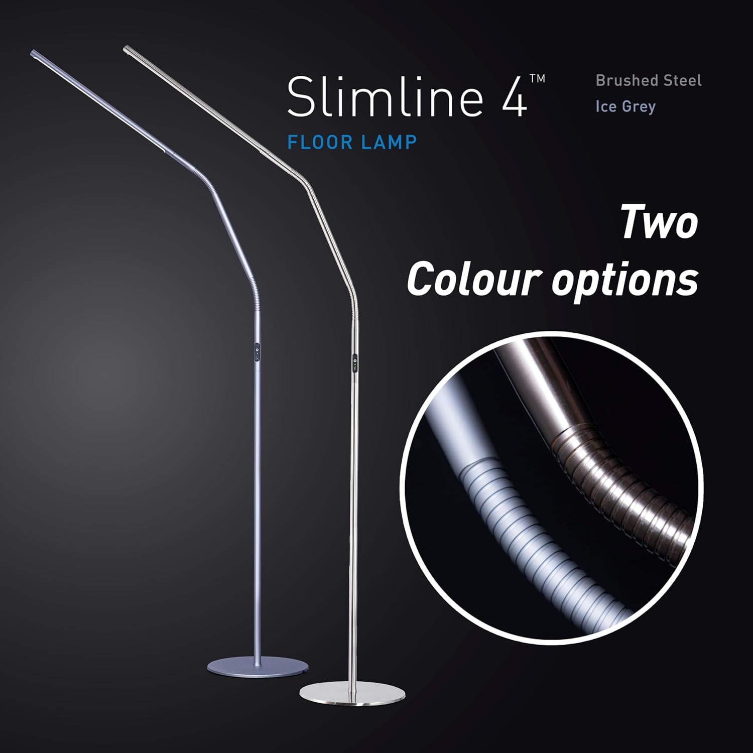 DaylightCompany-USA Daylight line 4 LED Floor Lamp - 6,000K, 3,200 Lux, 4 Brightness Levels, USB-C Port for Fast Charging - Sleek Desig…