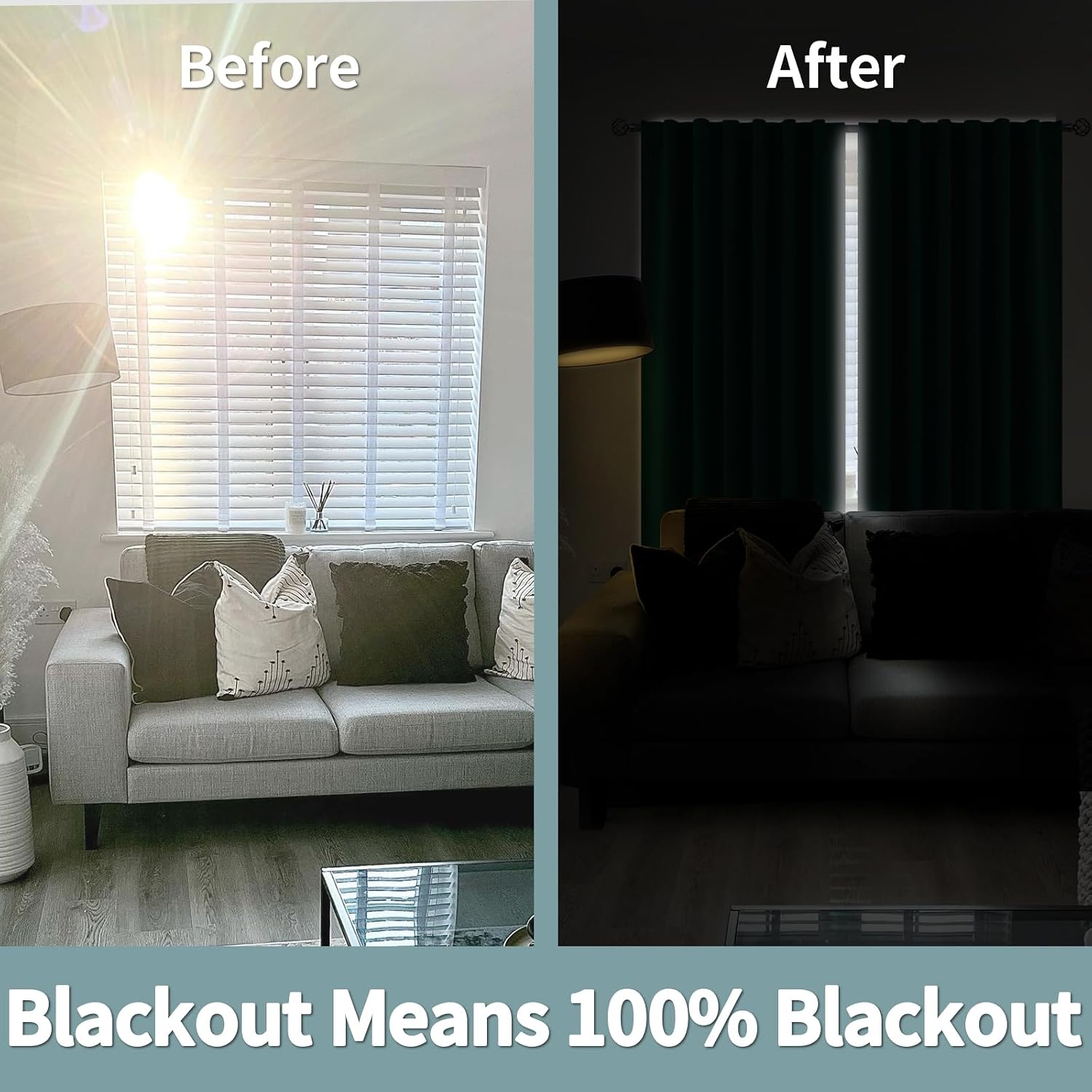 BGment Thermal Insulated Curtains 54 Inches Long with Liner, 100% Blackout Double Layer Noise Reduce Room Darkening Rod Pocket and Back…