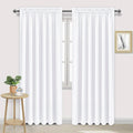 DWCN White Curtains for Living Room Thermal Insulated, 50% Light Blocking Curtains for Bedroom, Dining Room Window, W 70x L 84 Inch, Set…