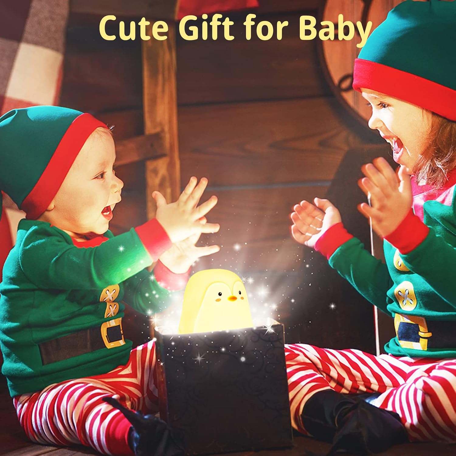 CuteDesignHighQuality LOVERUIS Baby Night Lights Pudgy Penguins 7 Colors Night Light for Baby Nursery 3 Hours Timer Cute Night Light Gift K…