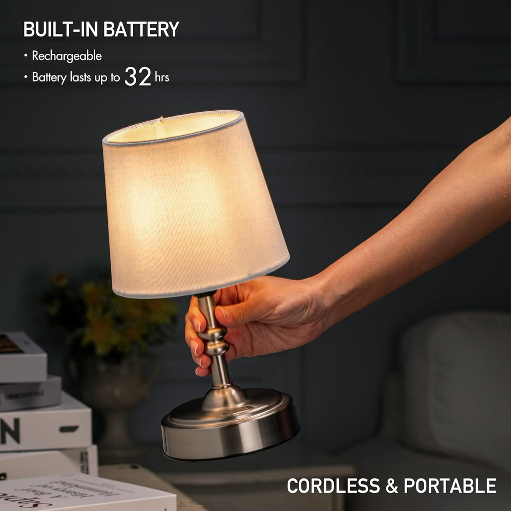 O’Bright Seraph mini – Cordless LED Table Lamp with Dimmer, Built-in Rechargeable Battery, 3-Level Brightness, Patio Table Lamp, Bedside…