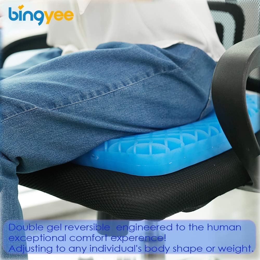 Gel Seat Cushion 1.8 Inch Thick Seating Pad Orthopedic Chair Cushions for Pressure Relief Gel Pads for Office Chair, Car, Home…