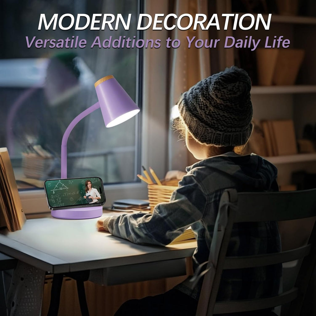 WelcometoEJIAXIN EJIAXIN Desk Lamps for Home Office - Small LED Desk Lamp Touch Dimmable Reading Light for College Dorm Room - Adjustable F…