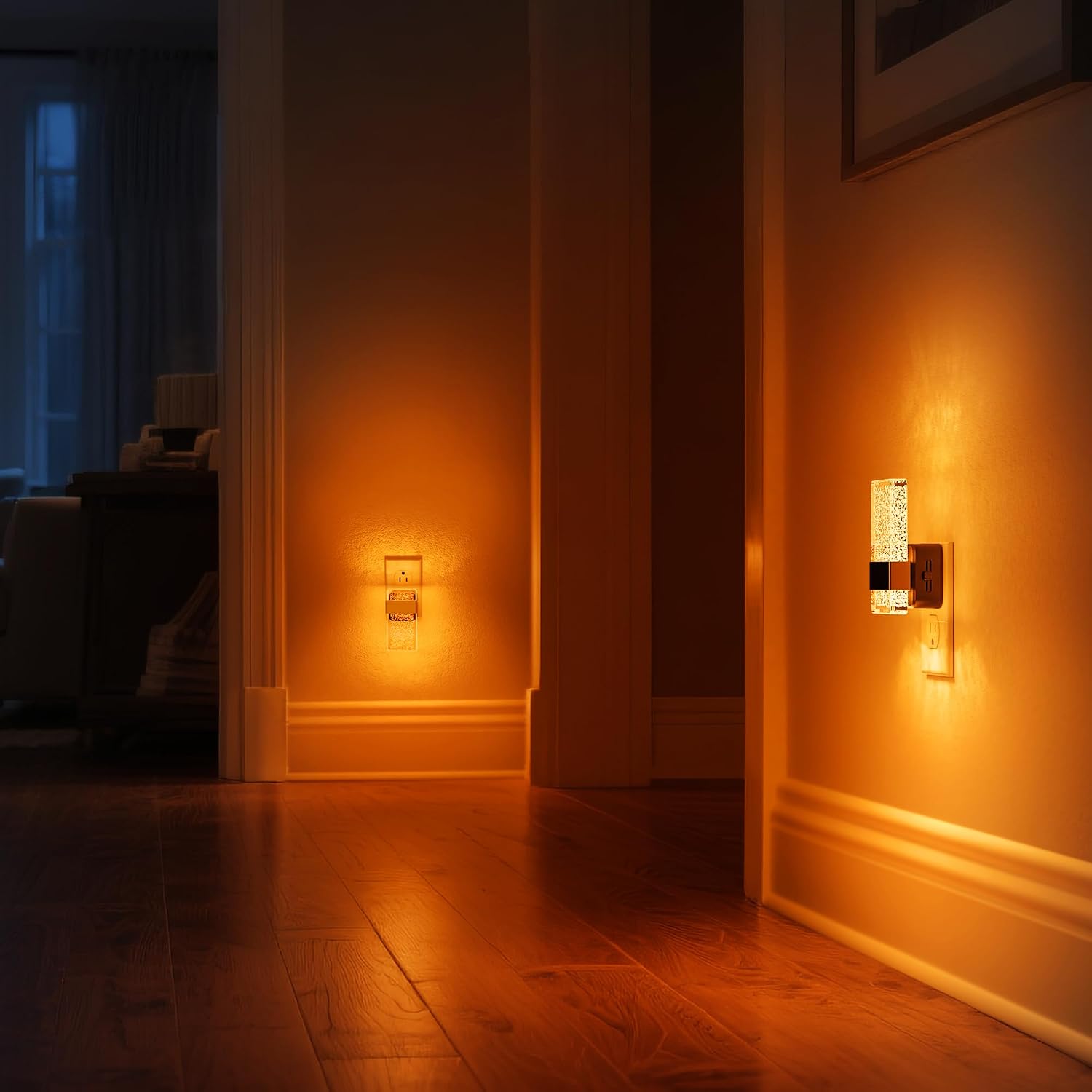DORESshop LED Night Lights Plug into Wall, [2 Pack] 0-100LM Dimmable Nightlight, Bubble Decorative Night Light, Dusk to Dawn Sensor, Wall…