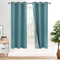 Xwzo 100% Blackout Curtains - Thermal Insulated Black Liner Curtains, Noise Reducing and Heat Blocking Drapes for Hall and Studio Windows w…