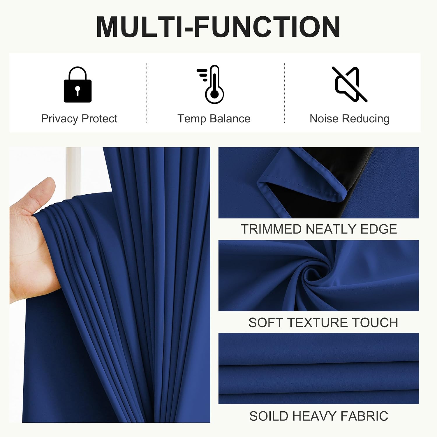 NICETOWN 100% Blackout Curtains 84 Inches Long for Bedroom, 100% Blackout Thermal Insulated Window Drapes Room Darkening Curtains for…
