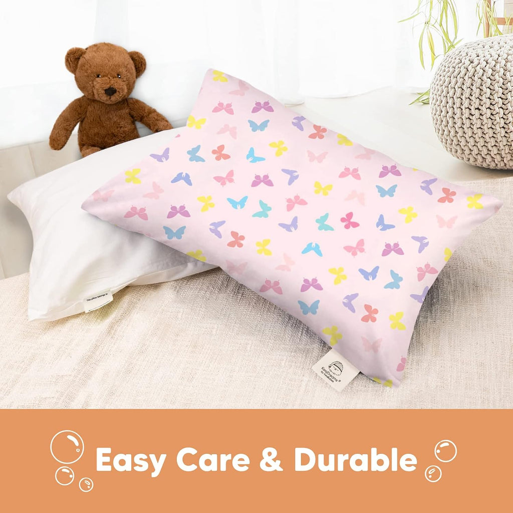 KeaBabies Toddler Pillowcase 13"x18" - Organic Cotton Toddler Pillowcase for Kids, Boys, Girls, Soft & Durable Cotton Cover for Miniature…