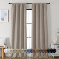 Simplebrand Ava Stone Blackout Curtains for Bedroom 96 Inches Long 2 Panels, Solid Thermal Insulated, Energy Saving Living Room Window Trea…