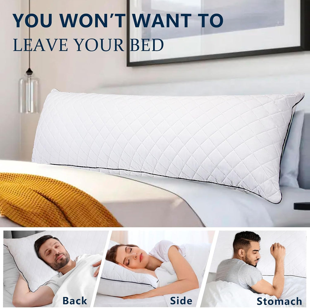 1 MIDDLE ONE Body Pillow, Memory Foam Body Pillows for Adults Sleeping, Long Pillow for Bed, Big Large Firm Full Body Pillow for Side…