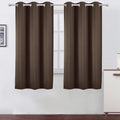 Lemomo Chocolate Brown Blackout Curtains 40 x 63 Inch Length/Set of 2 Curtain Panels/Thermal Insulated Room Darkening Blackout Curtains for…
