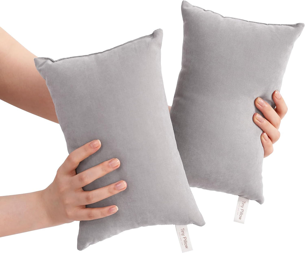 BEDSUM Tiny Pillows, 11x7 Mini Microfiber Small Pillow for Neck and Lumbar Support - Machine Washable Cushion for Office Desk…