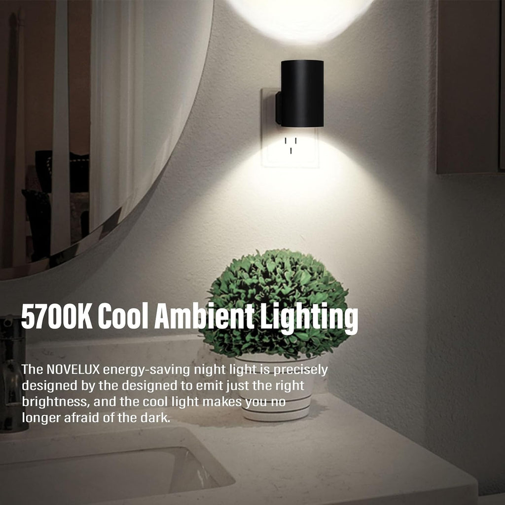 ETL Certified 5700K Night Light, Modern Nightlights Plug in Wall, Dusk to Dawn Sensor LED Night Light, Cool White, Adjustable Brightness…