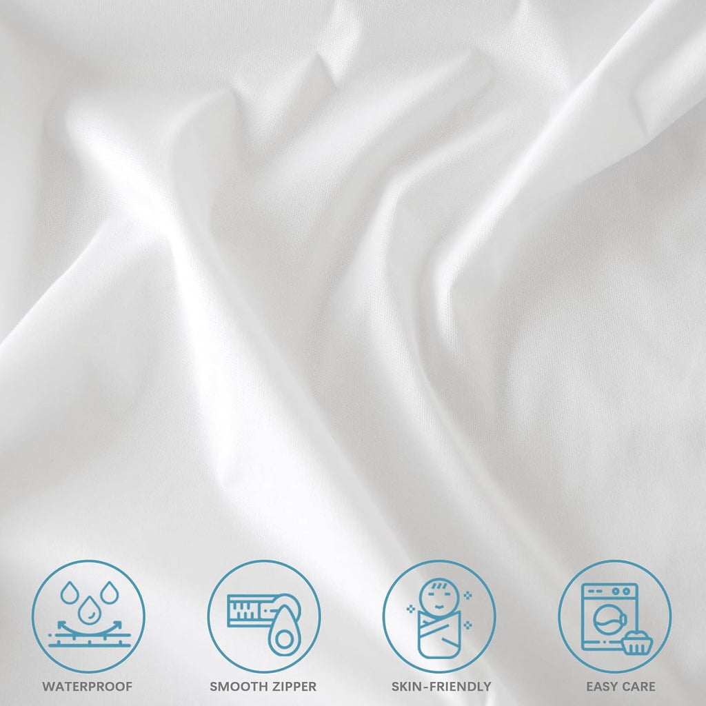 Bilobanbabybedding Body Pillow Protector Waterproof 2 Pack Body Pillow Cover with Zipper 21"x 55" Body Pillow Case White Pillowcase Encasem…