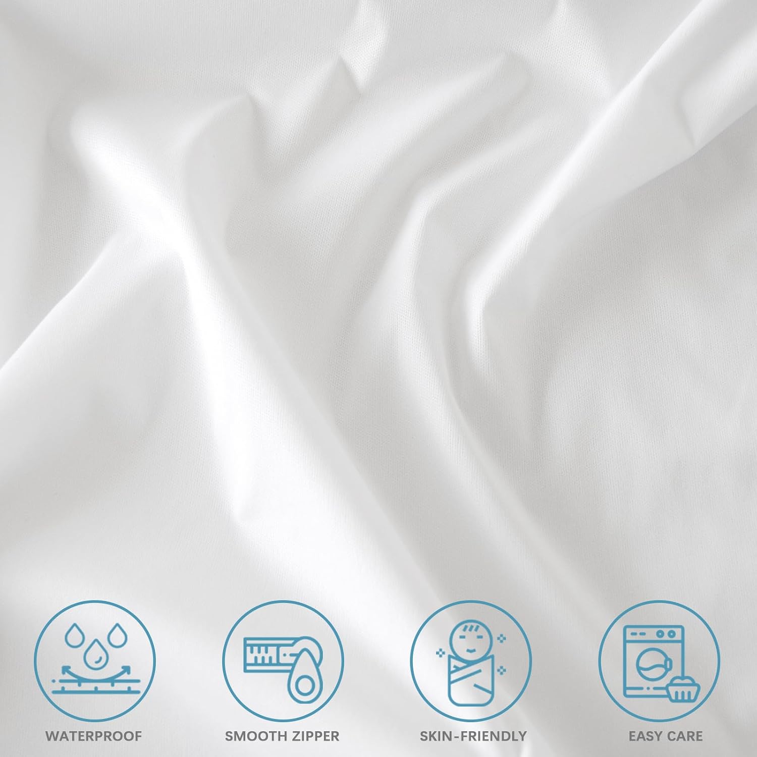 Bilobanbabybedding Body Pillow Protector Waterproof 2 Pack Body Pillow Cover with Zipper 21"x 55" Body Pillow Case White Pillowcase Encasem…