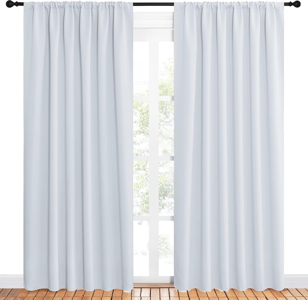 NICETOWN Bedroom Window Curtain Panels - Window Treatment Thermal Insulated Rod Pocket Room Darkening Curtains/Drapes for Patio Door…