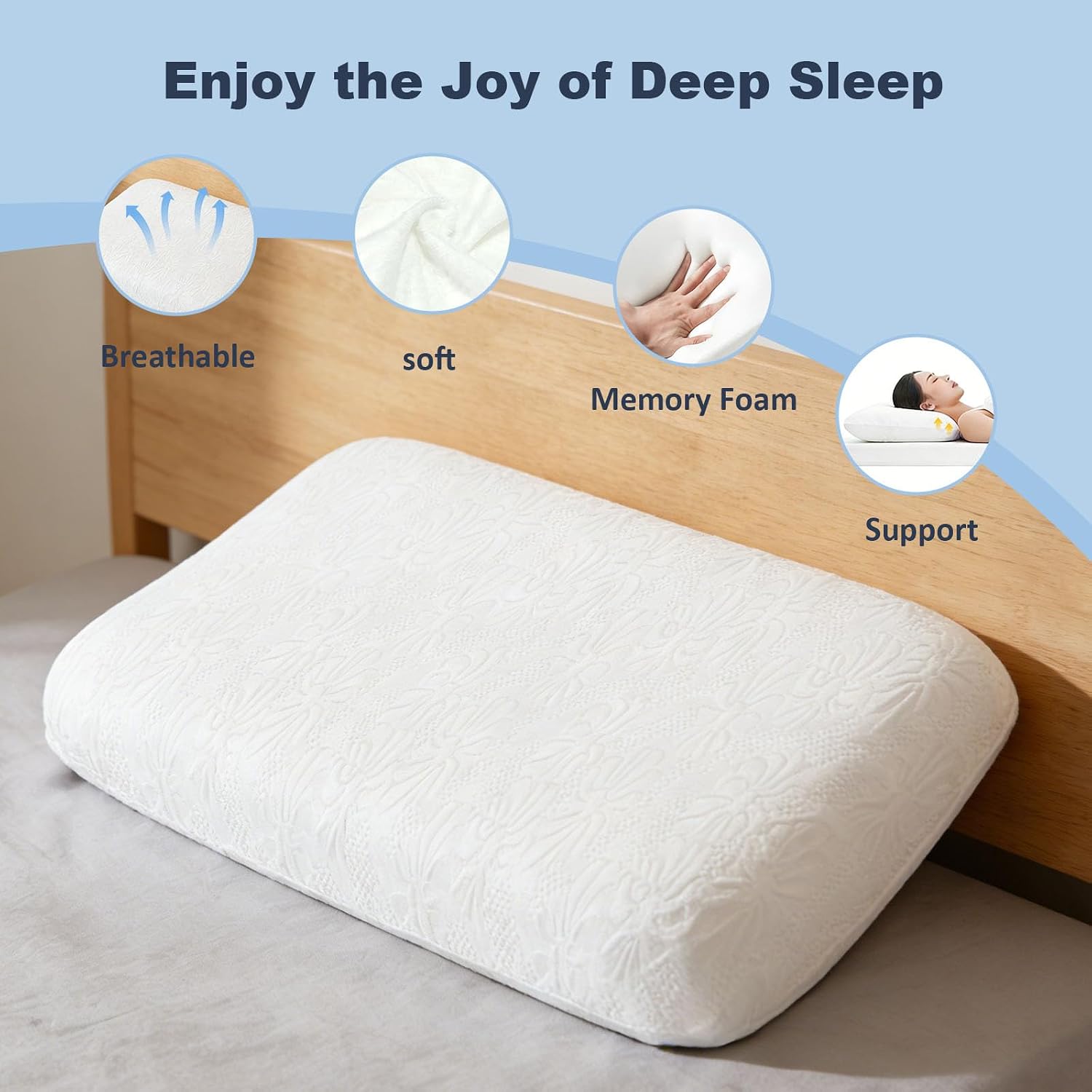 Unimatta White Velvet Bed Pillows for Sleeping 2 Pack - 27.6x15.7x2.4 Inch Gel Infused Memory Foam Queen Size Pillow with Jacquard Cover -…