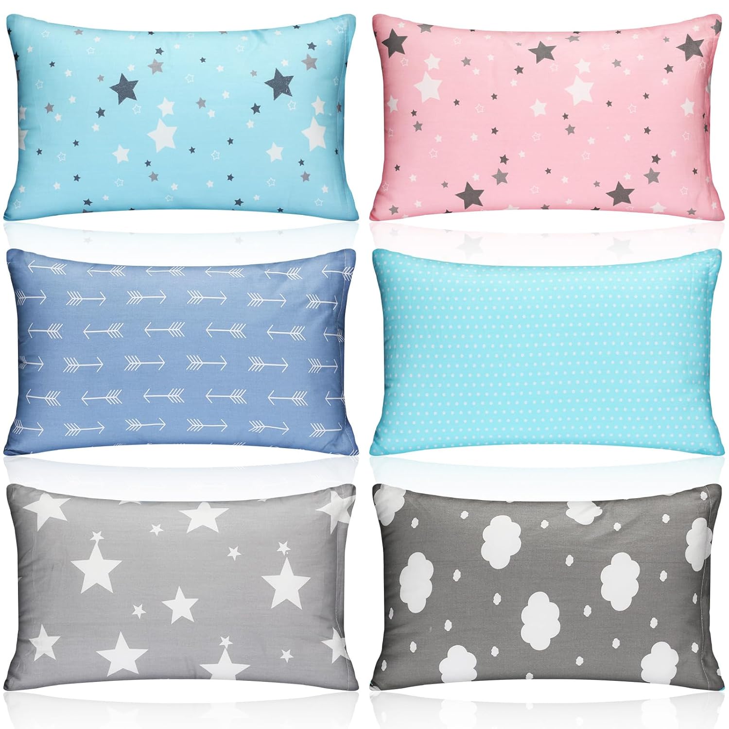 Kigley 6 Pack 12 Pack Mini Pillows for Daycare, Travel, Nap, Small Soft Breathable Machine Washable Sleeping Pillows for Pet Dog