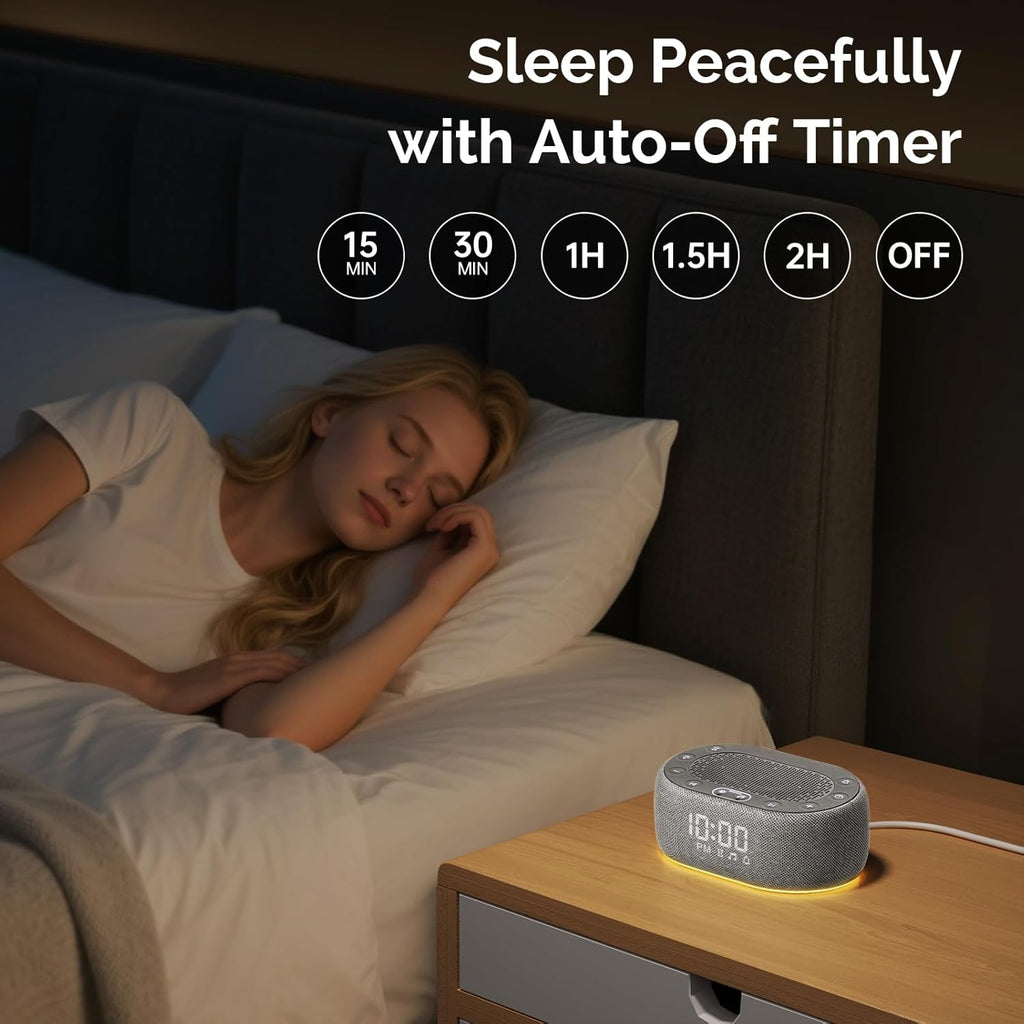 1Mii White Noise Machine with Alarm Clock, Sound Machine for Sleep for Adult Baby, Smart App Controlled,30 Soothing Sounds, Sleeping…