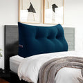 Headboard Pillow Twin for Dorm - Velvet Bed Wedge Headboard Reading Pillow for Sitting in Bed, Positioning Support Backrest Pillow with…