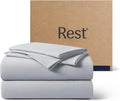 Rest ® Evercool®+ Cooling Sheet Set, Twin XL, Light Gray, Breathable Bed Sheets for Hot Sleepers and Night Sweats, with Pillowcases, with I…