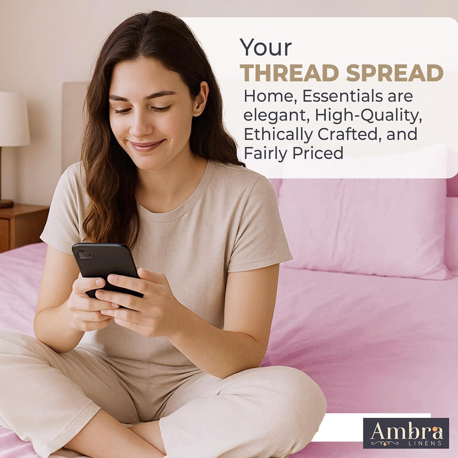 Ambra Linens 100% Organic Cotton Sheets Cal King Size - 4 PC Organic California King Sheet Sets - Soft, Comfy, Breathable & Cooling - 16” D…
