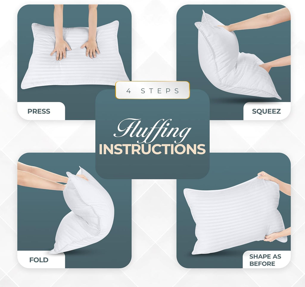 Utopiabedding Utopia Bedding Bed Pillows for Sleeping Euro Pillows 26x26 Size (White), Set of 2, Down Alternative Pillow for Sleeping, Cool…