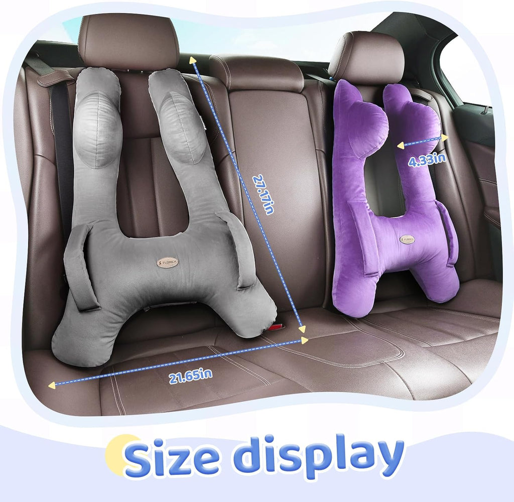 FLORICH Kids Travel Pillow, Car Sleeping Travel Pillow for Kids, Washable H-Shaped Pillow for Adults and Children to Support Head and…