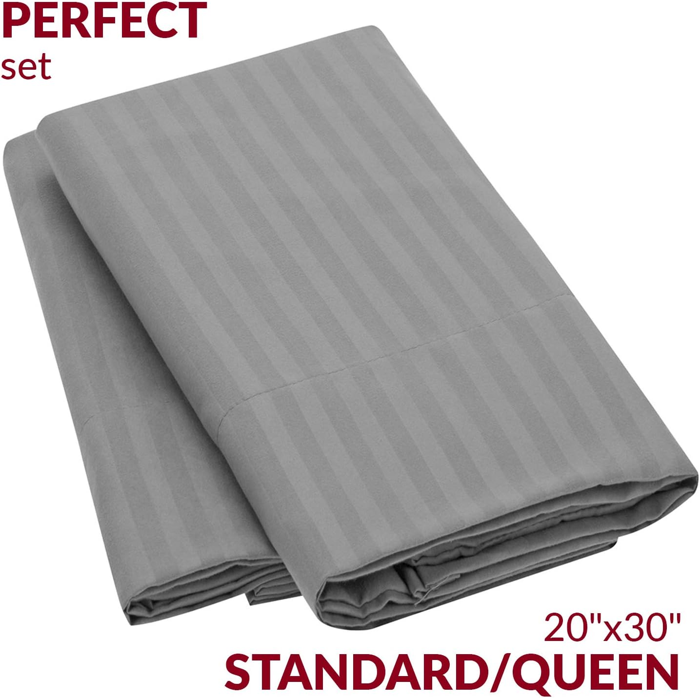 Mellanni Pillow Cases - Luxury, Extra Soft, Cooling Pillow Covers - 2 PC Iconic Collection Pillowcases - Envelope Closure (Standard/Queen 2…
