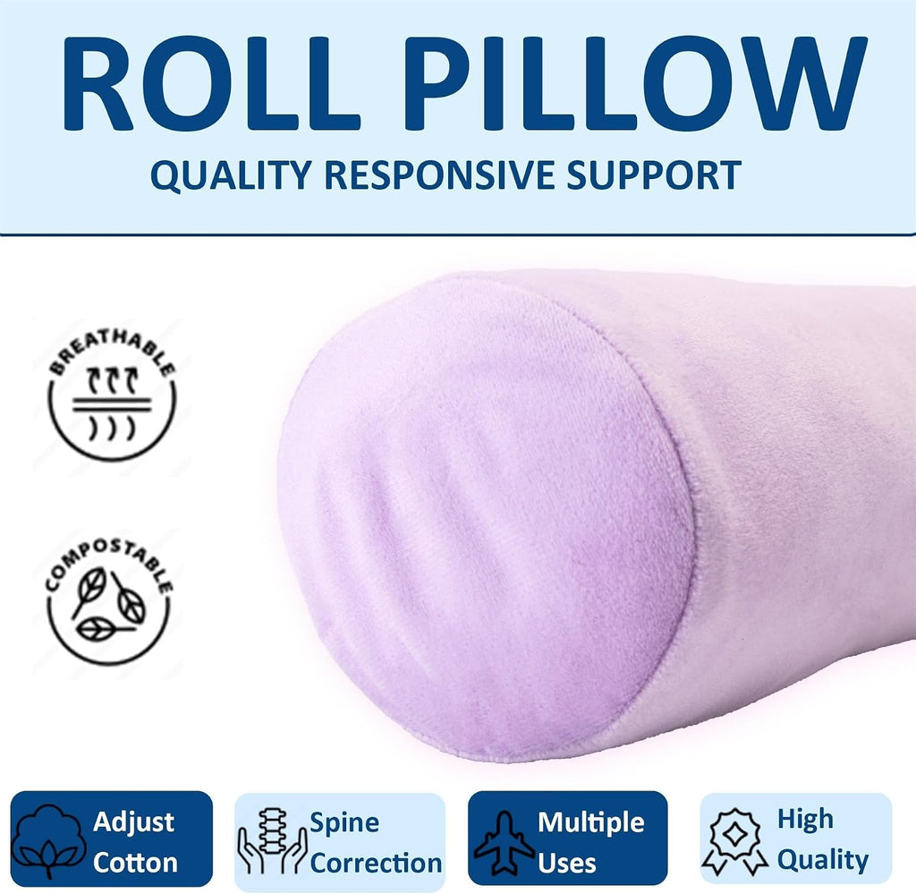 AntiCellulite everyday comfort Cervical Neck Roll, Comfortable and Highly Resilient Bolster Pillows, Round Neck Pillows Support for…