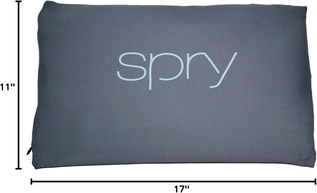 Spry Recovery Pillow Supportive Contouring Pillow with Adaptive Flo-Form Technology Great for Neck and Back Pain (Light Grey)