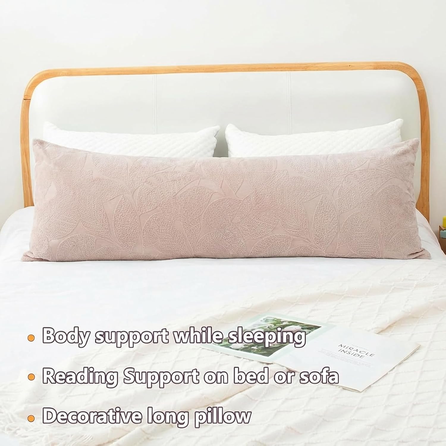 1 MIDDLE ONE Body Pillow, Memory Foam Body Pillows for Adults Sleeping, Long Pillow for Bed, Big Large Firm Full Body Pillow for Side…