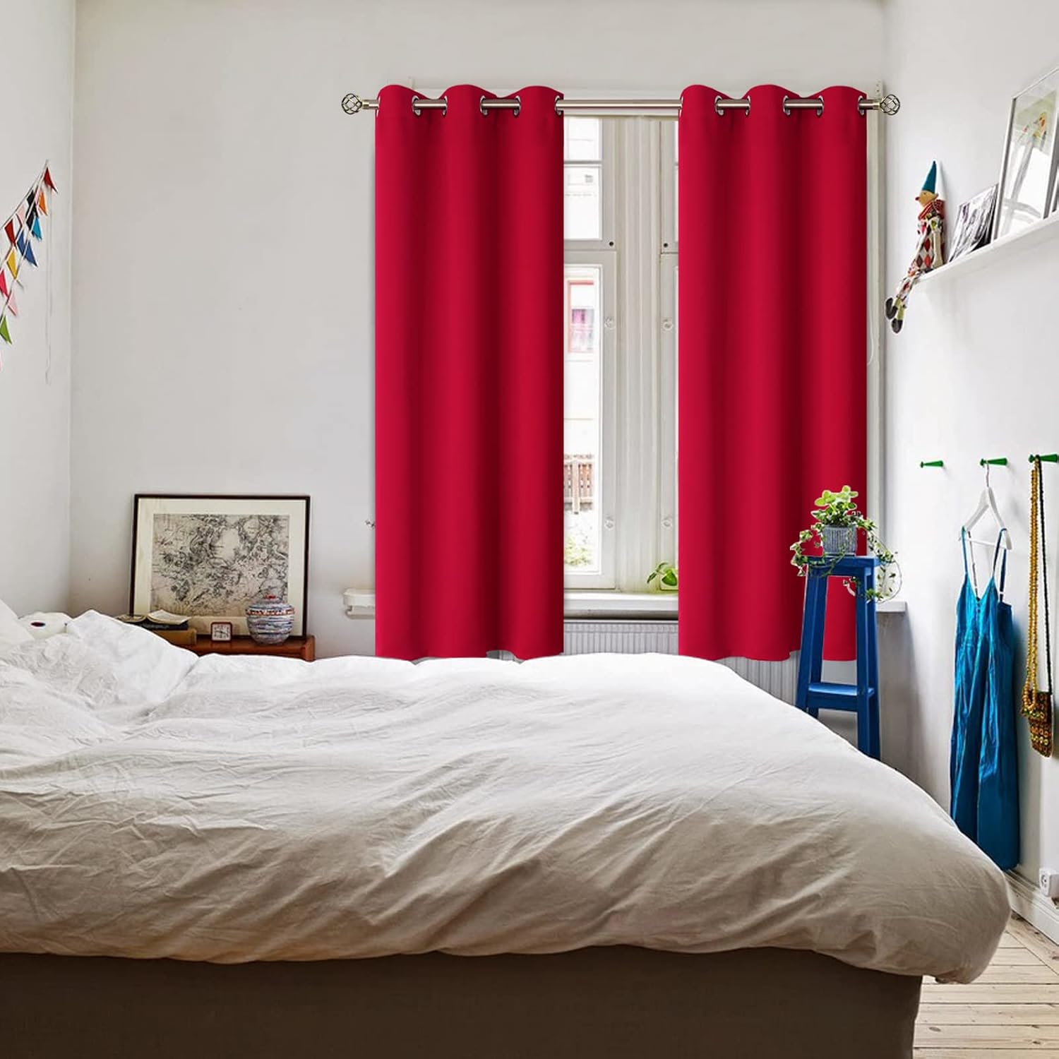 BGment Room Darkening Curtains 72 Inches Long - Grommet Thermal Insulated Drapes Window Treatment Curtains for Bedroom, 2 Panels, 42 x 72 I…