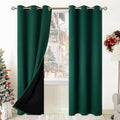 BGment Thermal Insulated 100% Blackout Curtains for Bedroom with Black Liner, Double Layer Full Room Darkening Noise Reducing Grommet Curta…