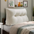 WOWMAX Wedge Pillow Headboard Dorm Headboard Twin XL Bed Wedge Pillow Bolster Pillow for Bed with Removable Cover, 80% Cotton & 20% Linen…