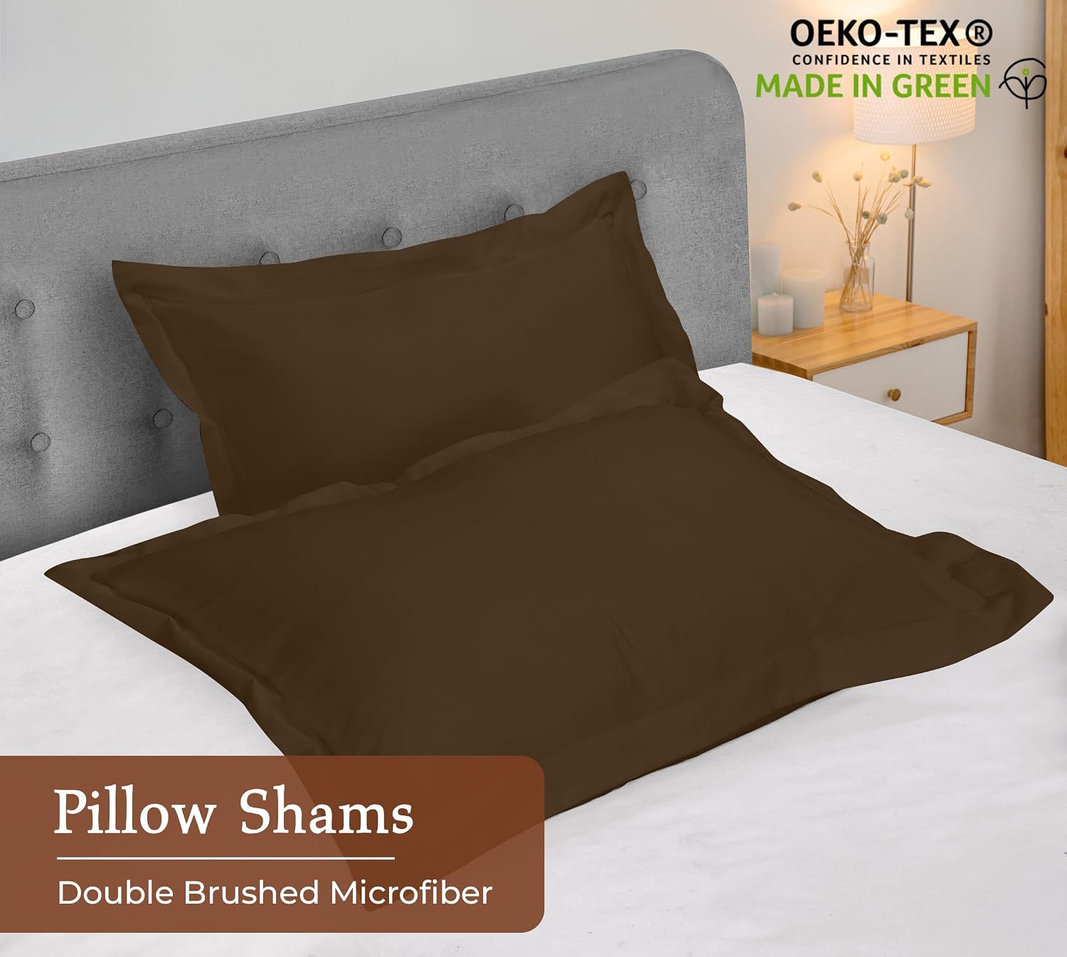 Royalelinens Royale Linens Pillow Shams 2 Pack King Size 20x36 Inch - Brushed 1800 Microfiber - Bed Pillow Shams, Wrinkle Resistant Super S…