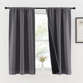 Nicetown 100% Blackout Kitchen Curtains 54 inches Long, Double-Deck Completely Blackout Window Treatment Thermal Insulated Lined Rod Pocket…