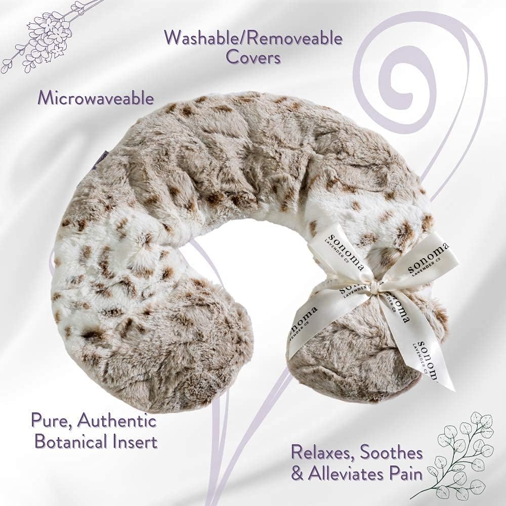 Your Personal comfort Ritual Sonoma Lavender Luxury Lavender Heatable/Chillable Neck Pillow, Microwaveable for Neck and Shoulders with Rem…