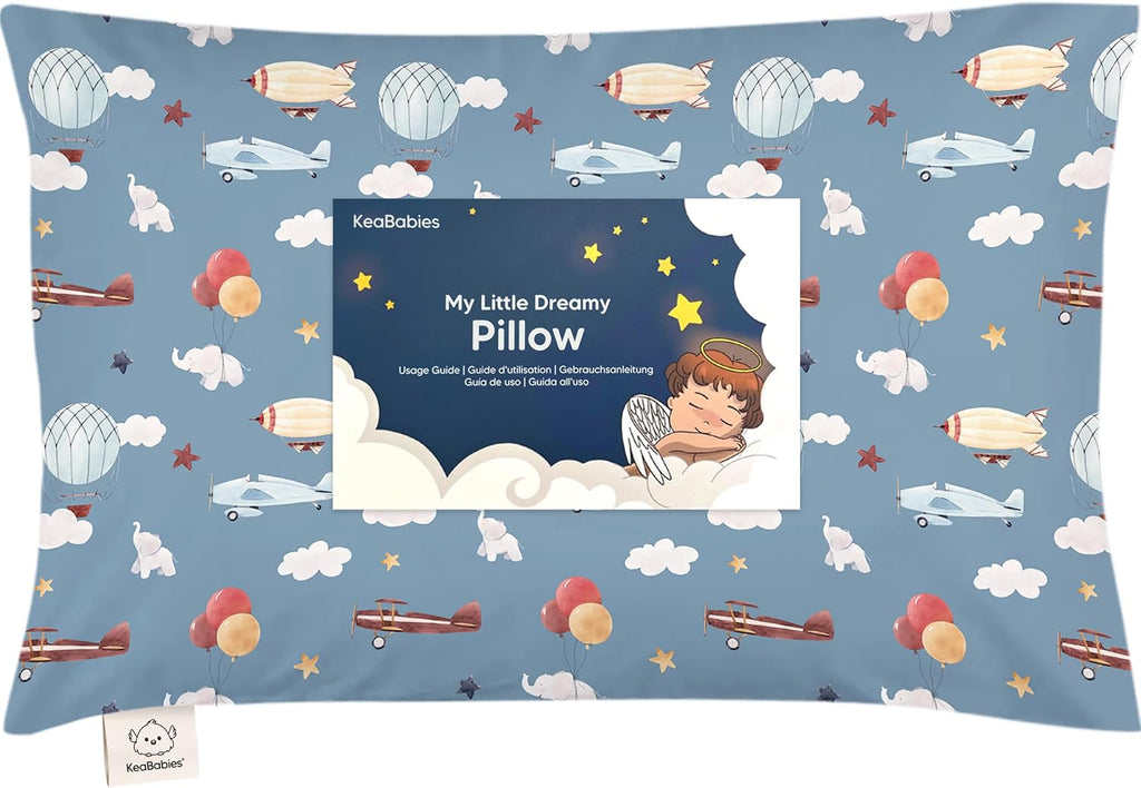 Toddler Pillow with Pillowcase - 13x18 My Little Dreamy Kids Travel Bed Pillows for Sleeping, Organic Cotton Small Pillowcase, Soft &…
