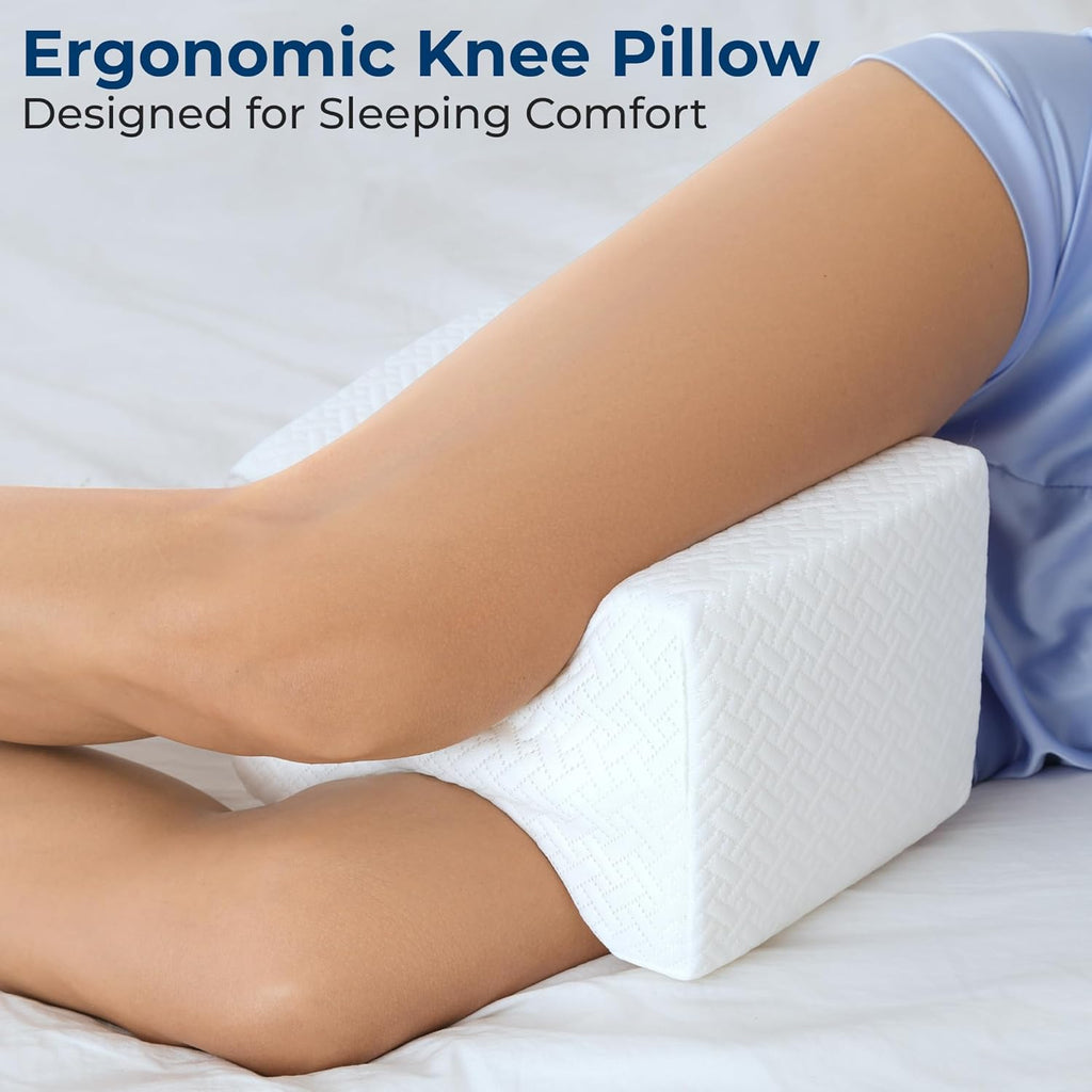 5Starsunited 5 STARS UNITED Knee Pillow for Side Sleepers - Hip, Memory Foam Leg Cushion for Side Sleeping - Between Legs Pillow for Sciat…