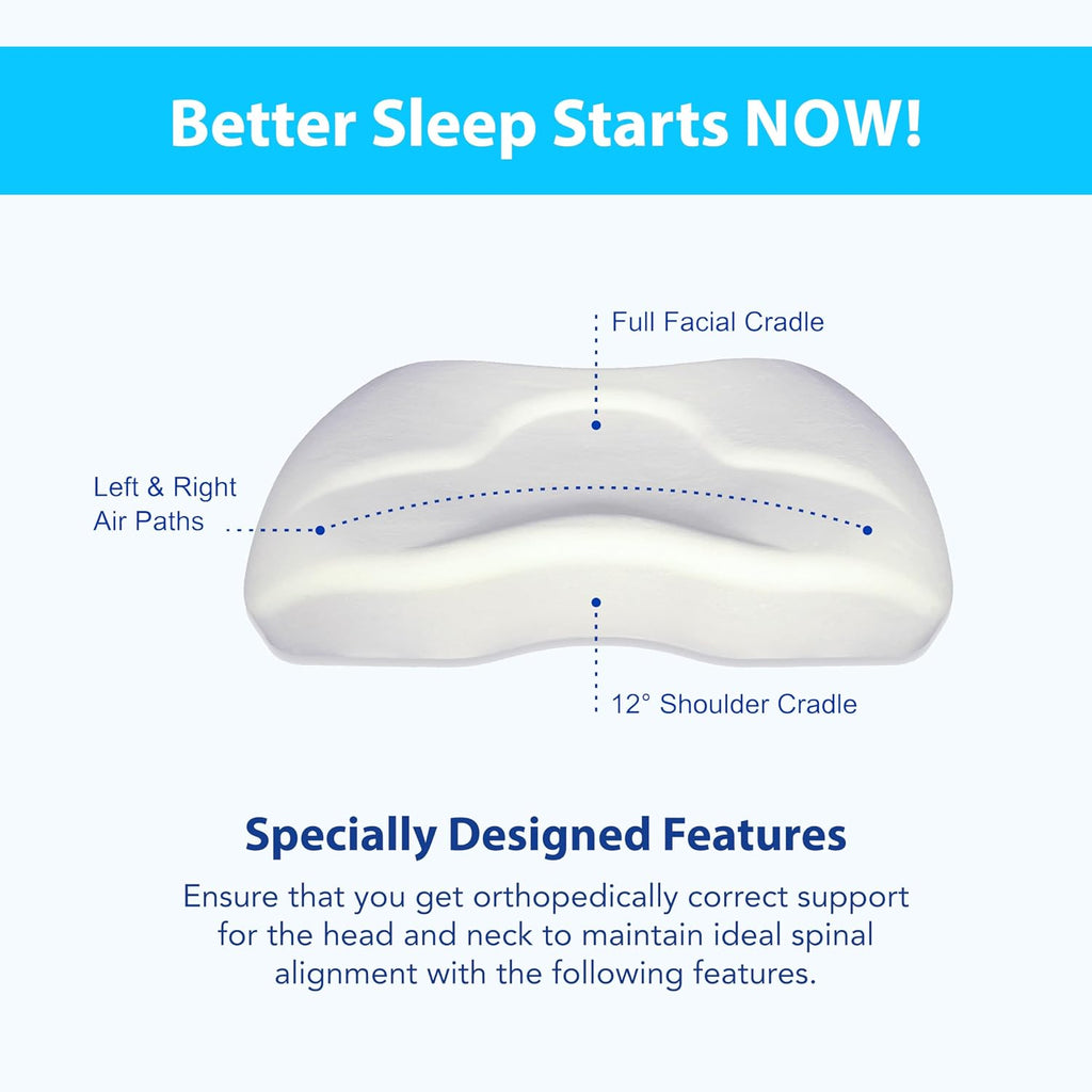 Splintek SleepRight Side Sleeping Pillow – SleepRight Memory Foam Pillow – Best Pillow for Sleeping On Your Side – 24" x 5" Standard Size